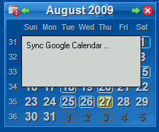 calendar feature